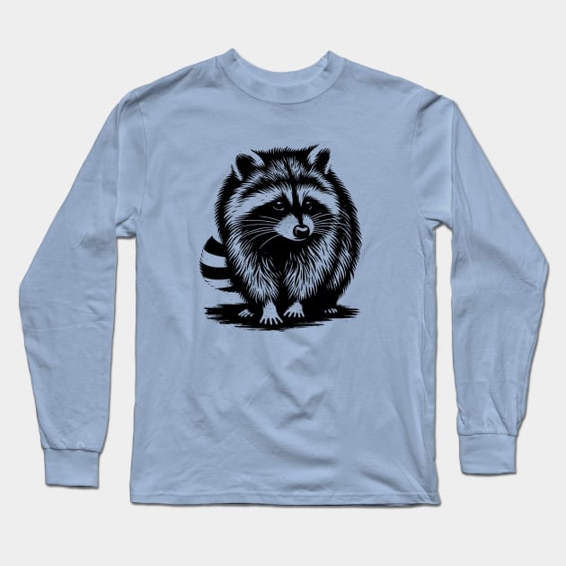 Grunge raccoon - trash panda Long Sleeve T-Shirt by TeeTopiaNovelty